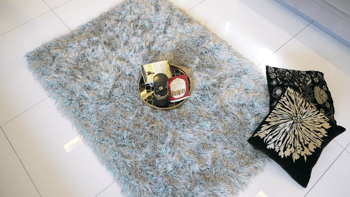 Firozi Gold Shaggy Rug 4x6 ft