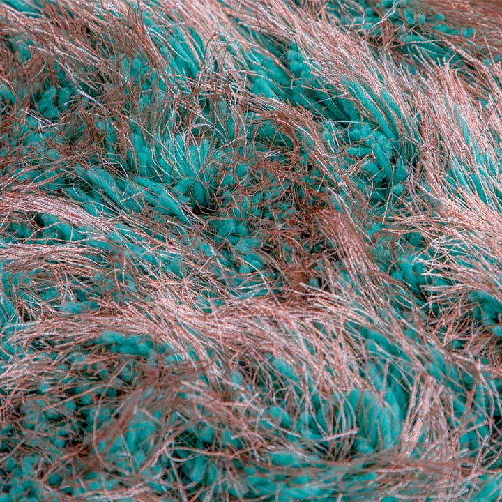 Firozi Gold Shaggy Rug 4x6 ft