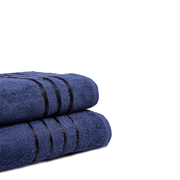 Cotton Towel Set - 2 Pieces - Navy Blue