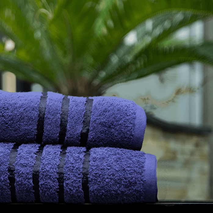 Cotton Towel Set - 2 Pieces - Navy Blue