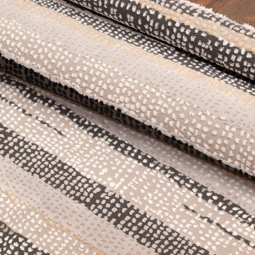 Beige Strips Turkish Rug 4X6 Ft