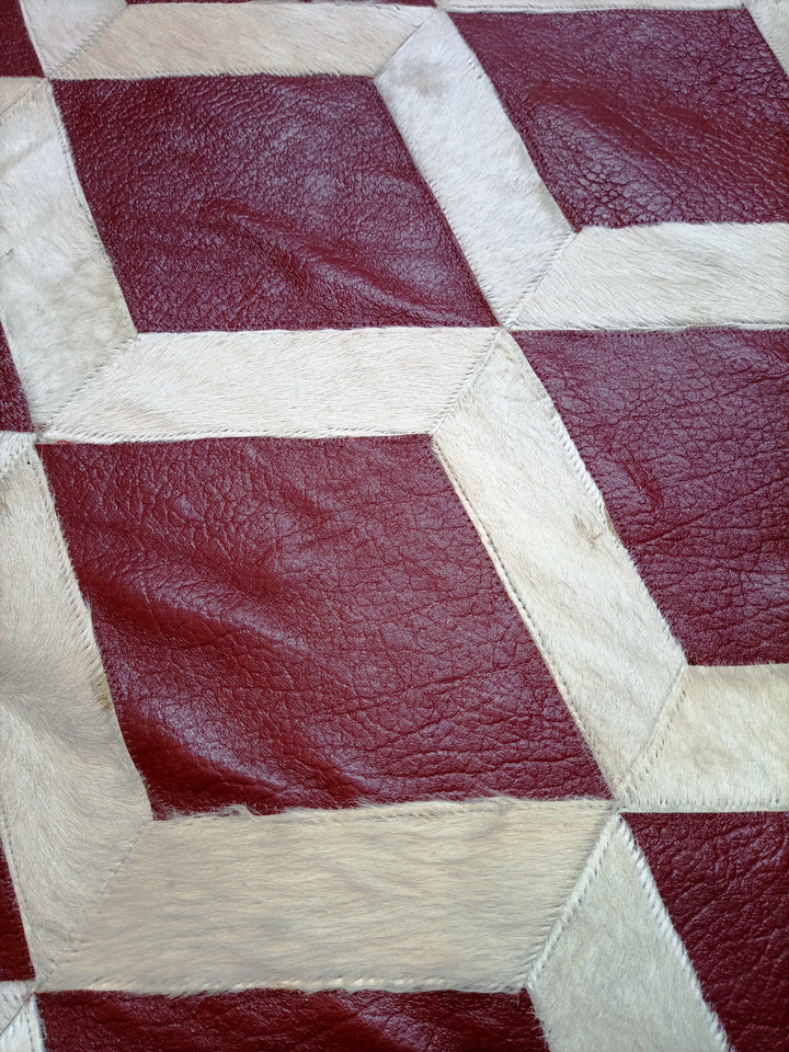 Cow Skin Patchwork Rug 4X6 ft