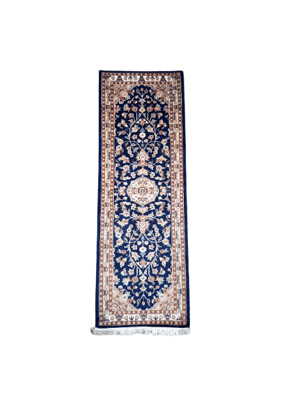 Handknotted Silk Runner 2x6 ft