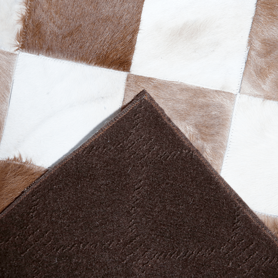 Diamond Design Cow Skin Patchwork Rug 4x6 FT
