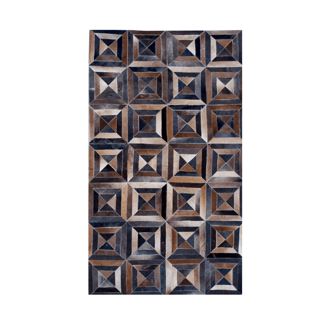 Versace Design Cow Skin Patchwork Rug 3x5 FT
