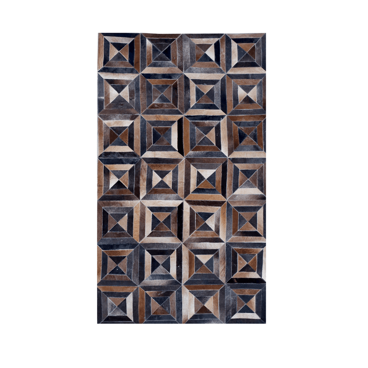 Versace Design Cow Skin Patchwork Rug 3x5 FT