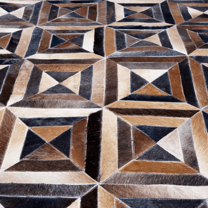 Versace Design Cow Skin Patchwork Rug 3x5 FT