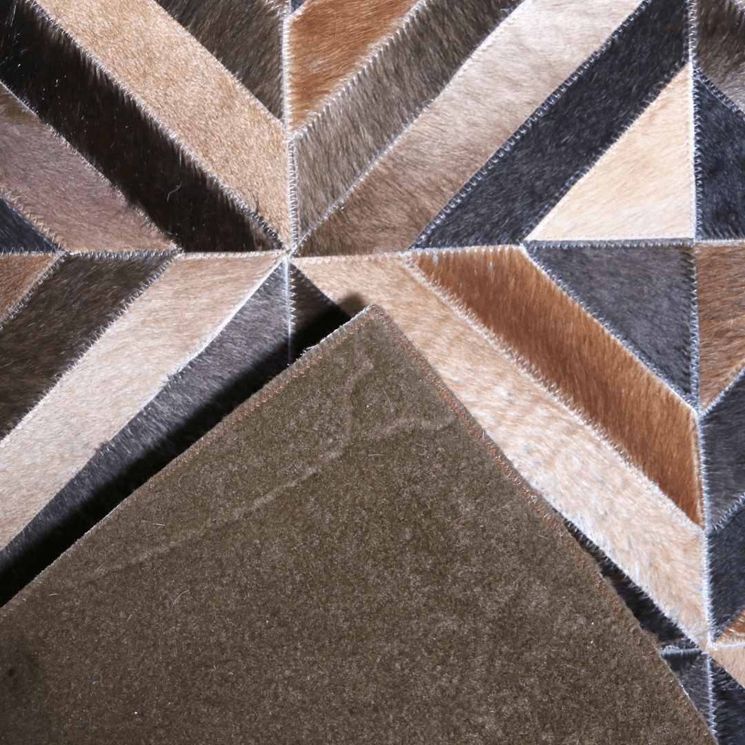 Versace Design Cow Skin Patchwork Rug 3x5 FT