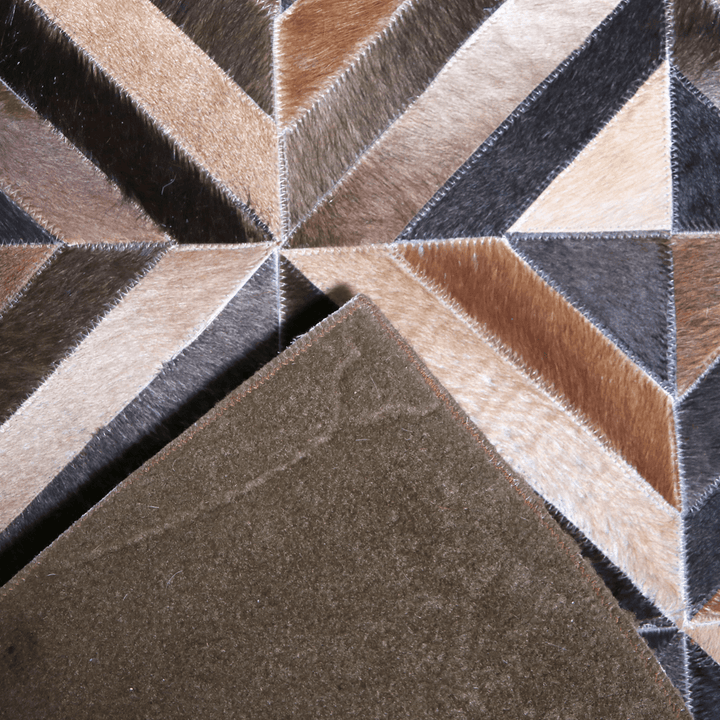 Versace Design Cow Skin Patchwork Rug 3x5 FT