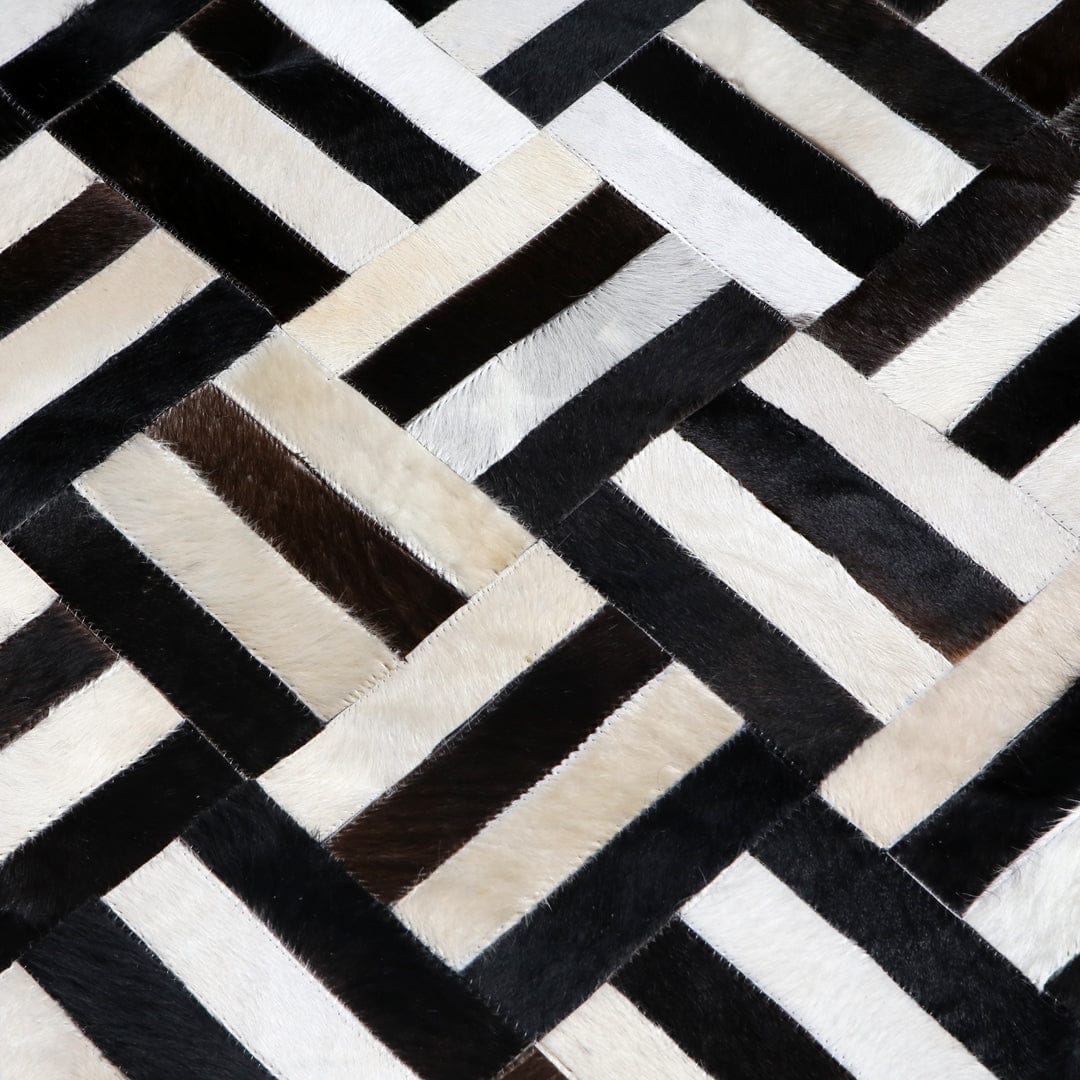 Cow Skin Patchwork Rug 3x5 ft