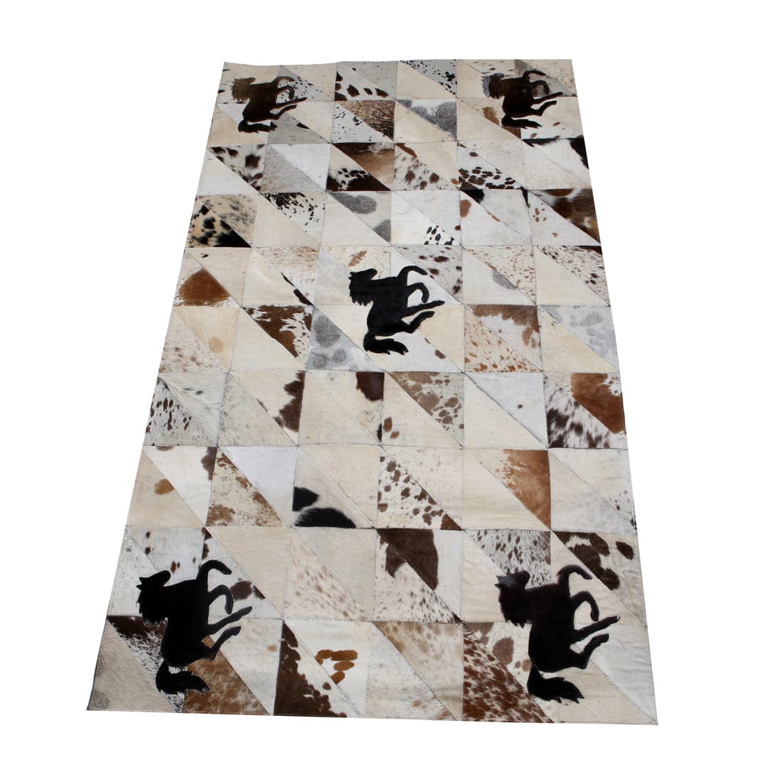 Cow Skin Patchwork Rug 3x5 ft
