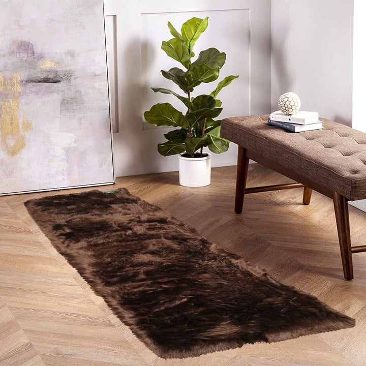 Brown Fur Runner 2x6 ft