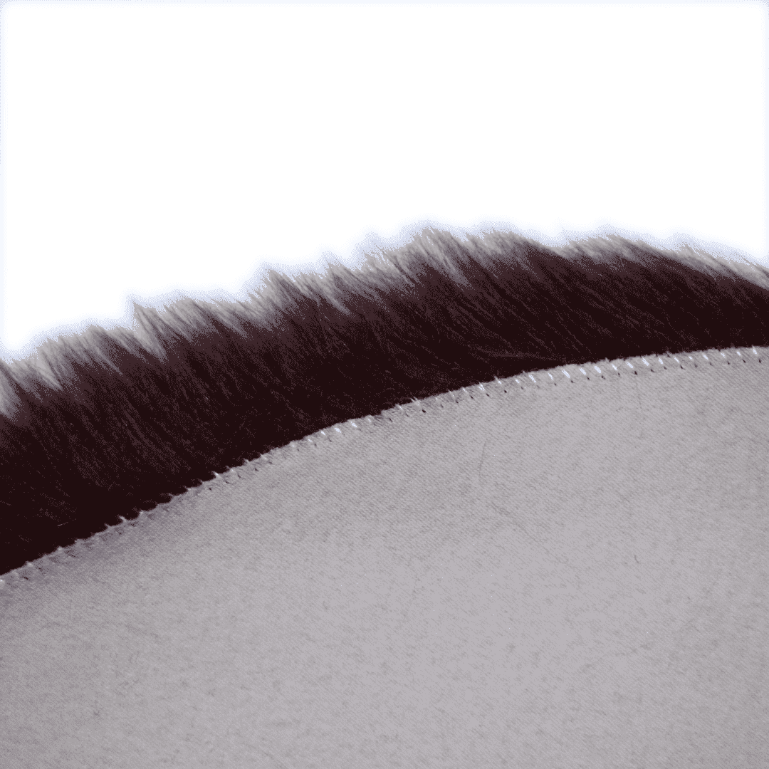 Dark Brown Round Fur 80x80 cm