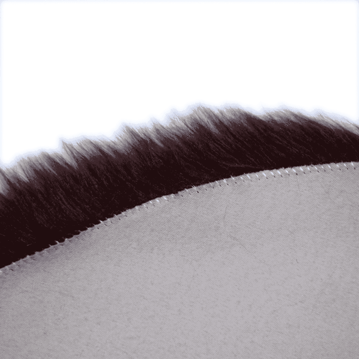 Dark Brown Round Fur 80x80 cm