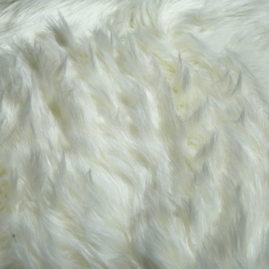 White Fur Area Rug 4x6 ft