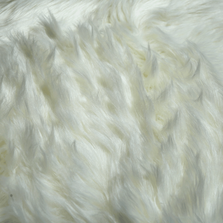White Fur Area Rug 4x6 ft