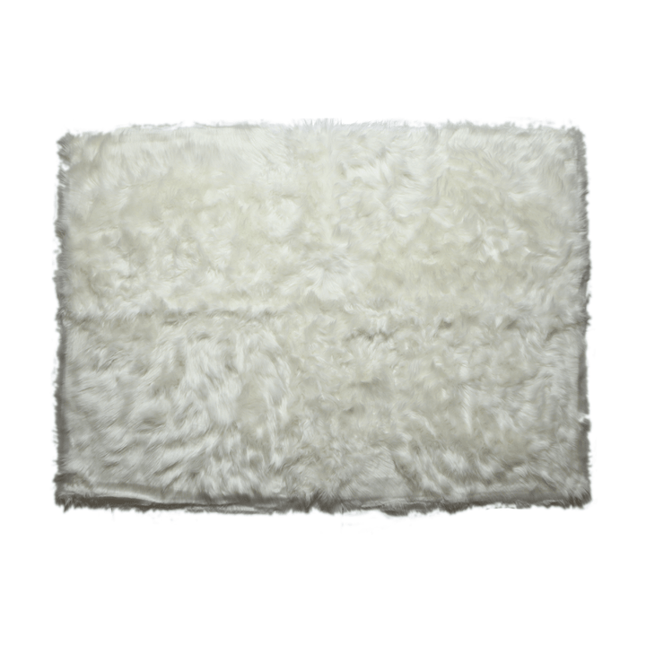 White Fur Area Rug 4x6 ft