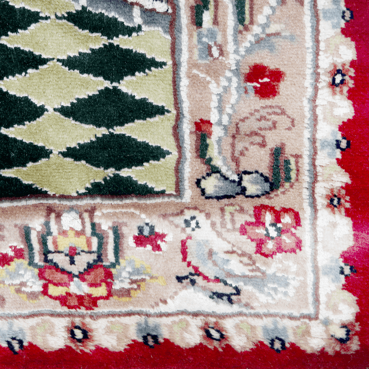 Anarkali Design Handknotted Silk Pictorial Rug 4x6 ft