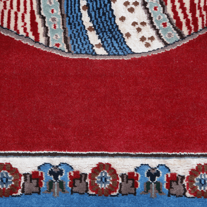 Akbar Badsha Handknotted Silk Pictorial Rug 3x5 Ft