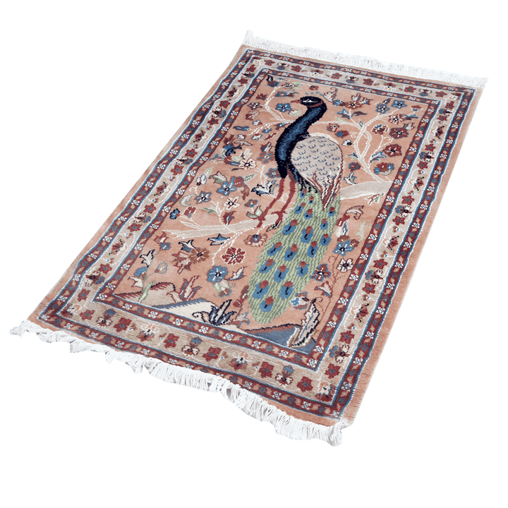 Handknotted Silk Pictorial Rug 2.5x4 Ft