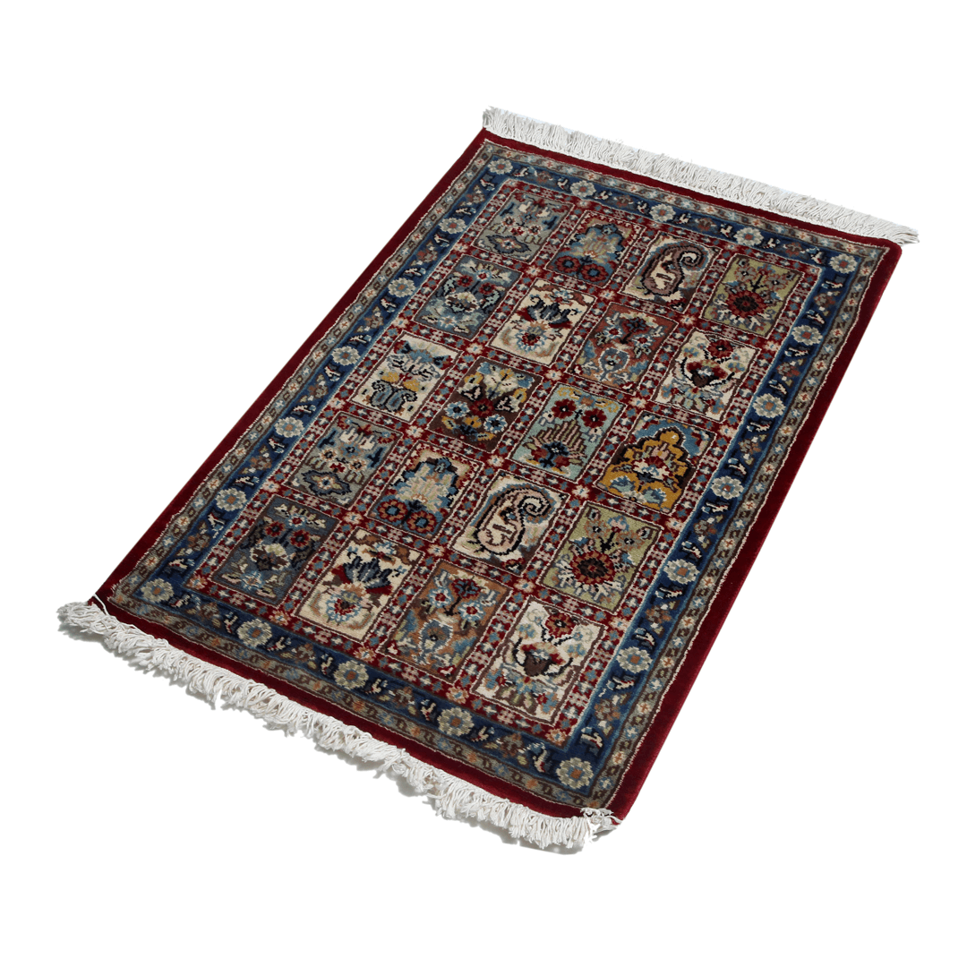 Handknotted Silk Pictorial Rug  2x3 Ft