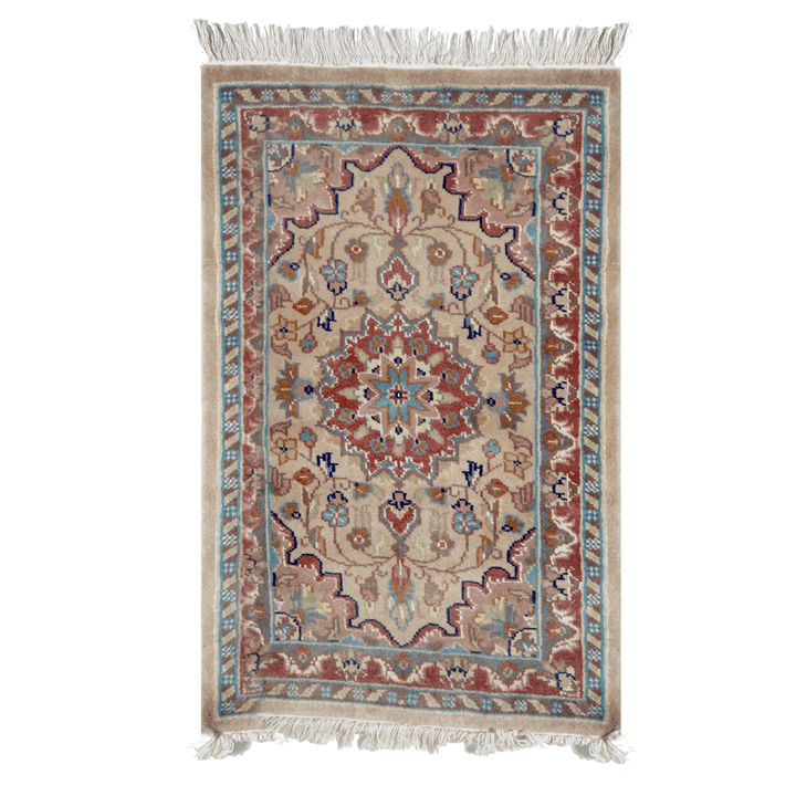 Hanknotted Silk Rug 2x3 Ft