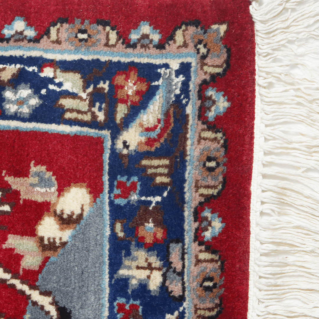 Shikargah Handknotted Silk Pictorial Rug 2.5x4 Ft