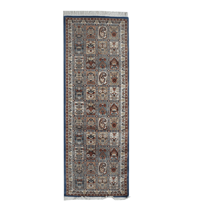 Handknotted Silk Runner Compartments 2x6 ft