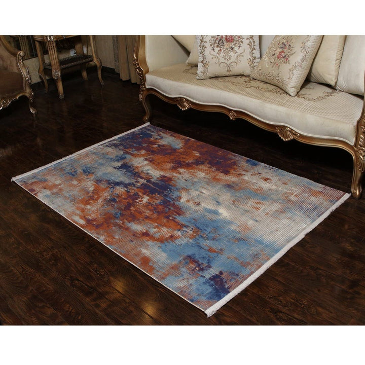 Multi Stripe Turkish Rug 4x6 ft