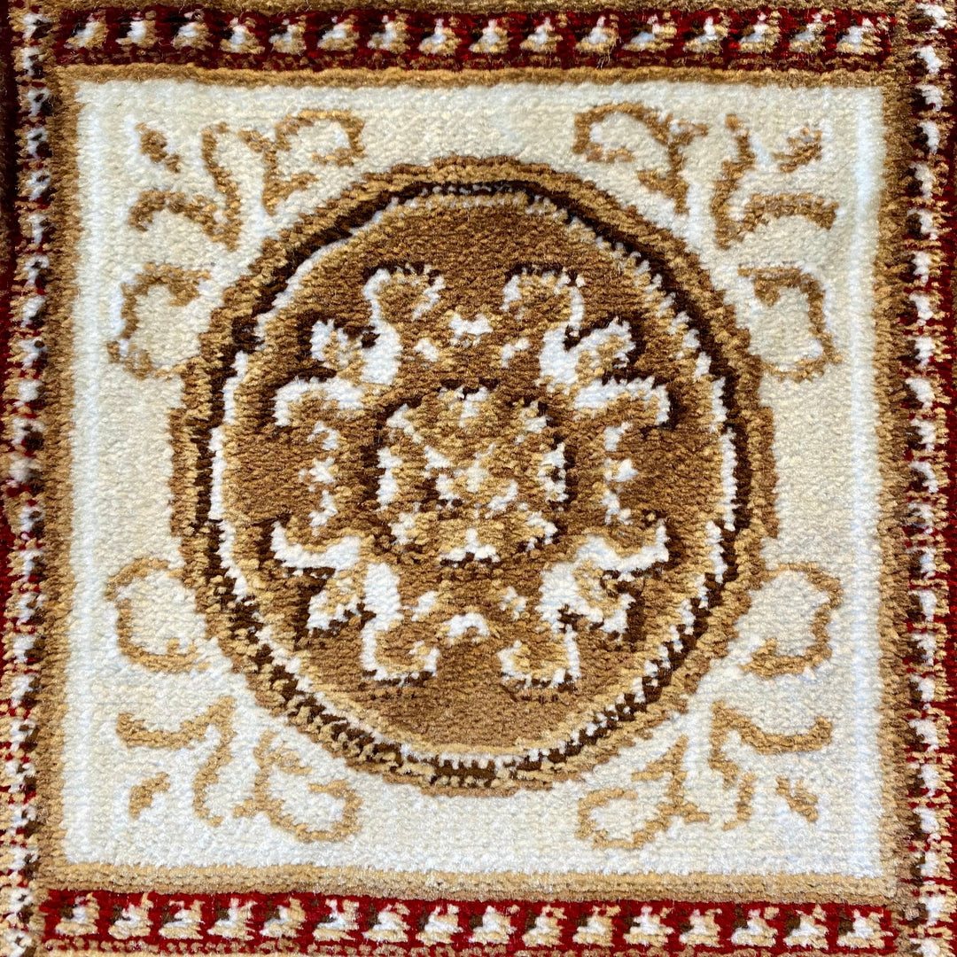 Brown Traditional Turkish Embossed 5x8 ft