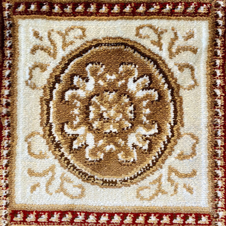 Brown Traditional Turkish Embossed 5x8 ft
