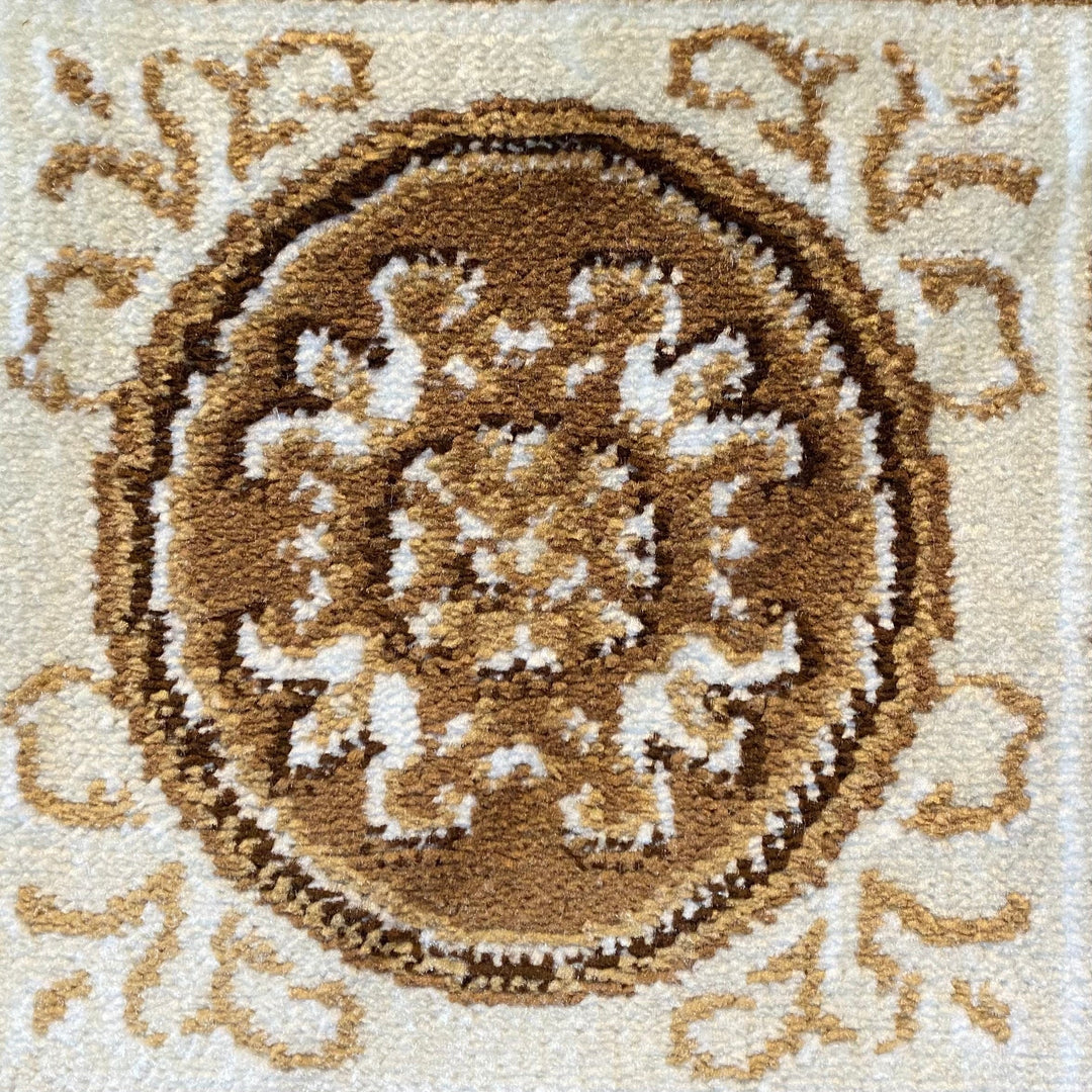 Brown Traditional Turkish Embossed 5x8 ft