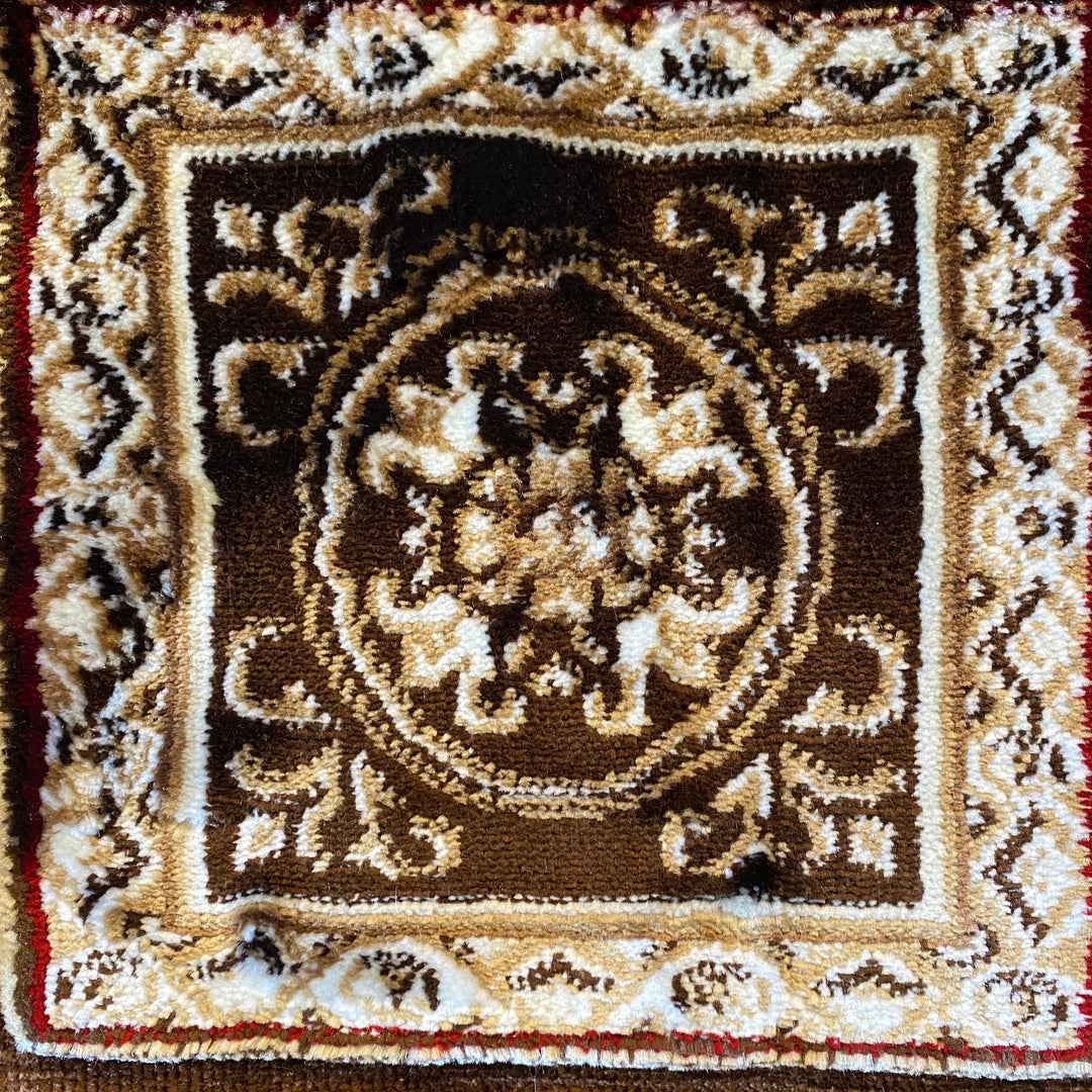 Brown Traditional Turkish Embossed 5x8 ft